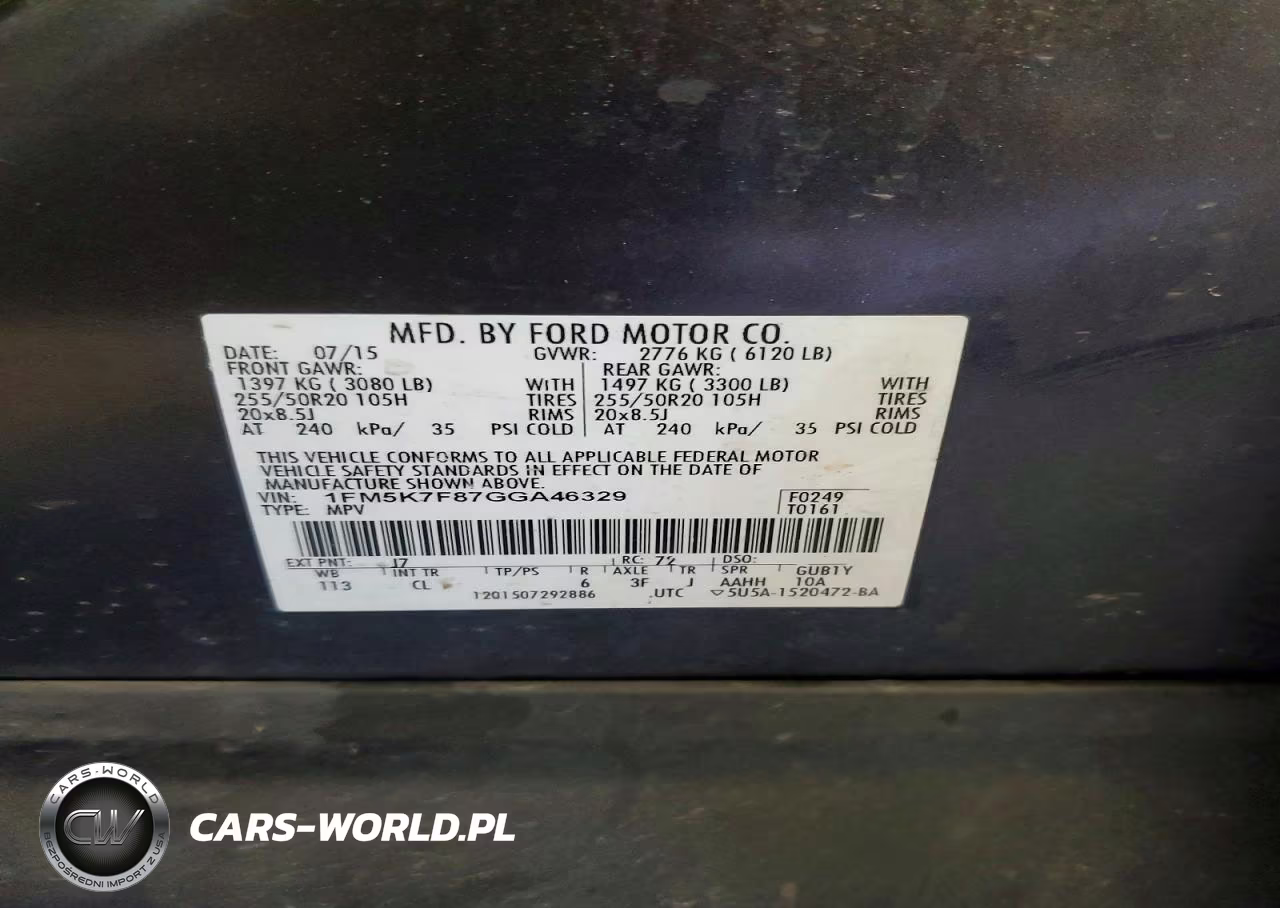 2016 Ford Explorer Limited VIN:1FM5K7F87GGA46329 - 14