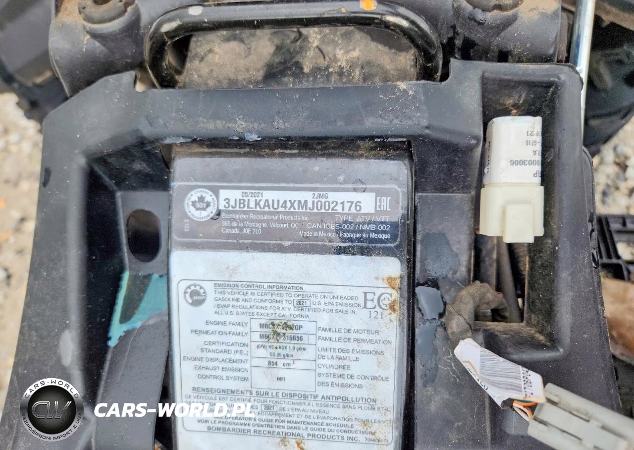 2021 Can-Am Outlander Atv VIN:3JBLKAU4XMJ002176 - 10