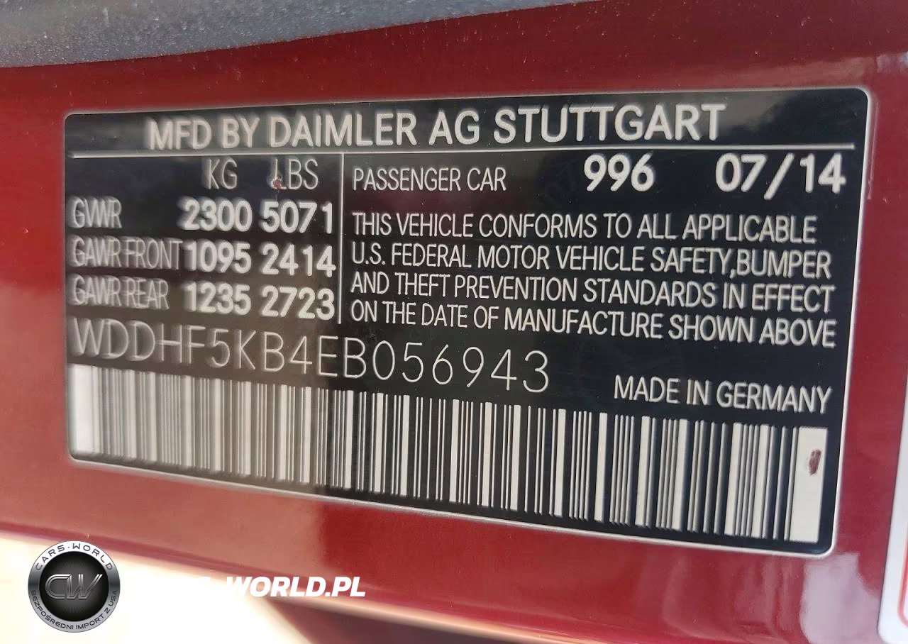 2014 Mercedes-Benz E 350 VIN:WDDHF5KB4EB056943 - 12