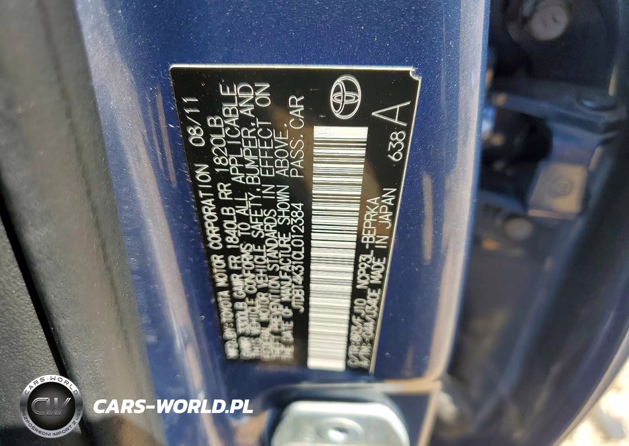 2012 Toyota Yaris Fleet VIN:JTDBT4K31CL012384 - 12