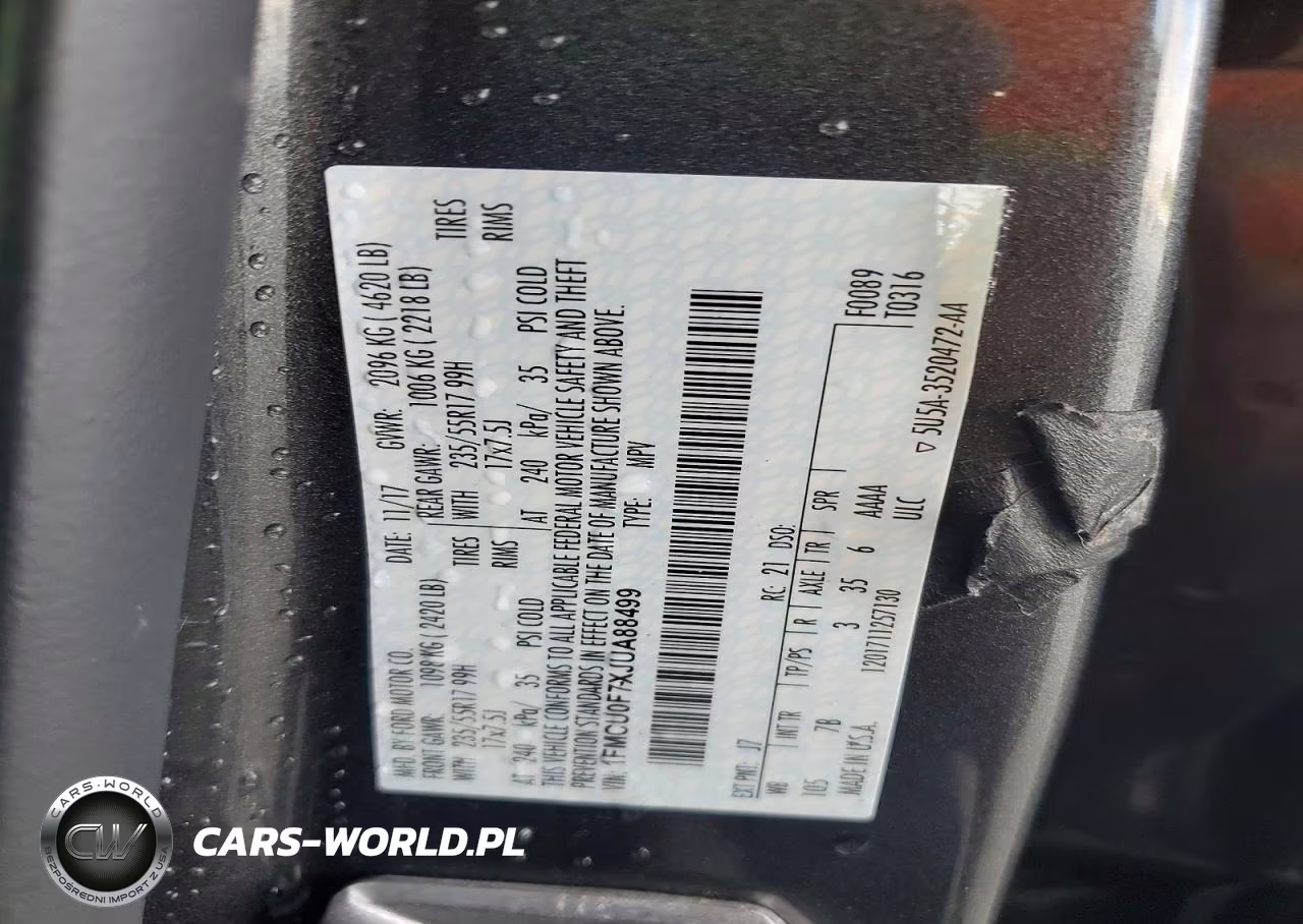 2018 Ford Escape S VIN:1FMCU0F7XJUA88499 - 12
