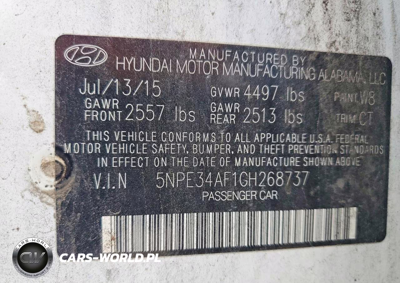 2016 Hyundai Sonata Sport VIN:5NPE34AF1GH268737 - 13