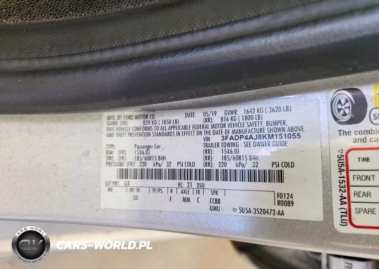 2019 Ford Fiesta S VIN:3FADP4AJ8KM151055 - 13