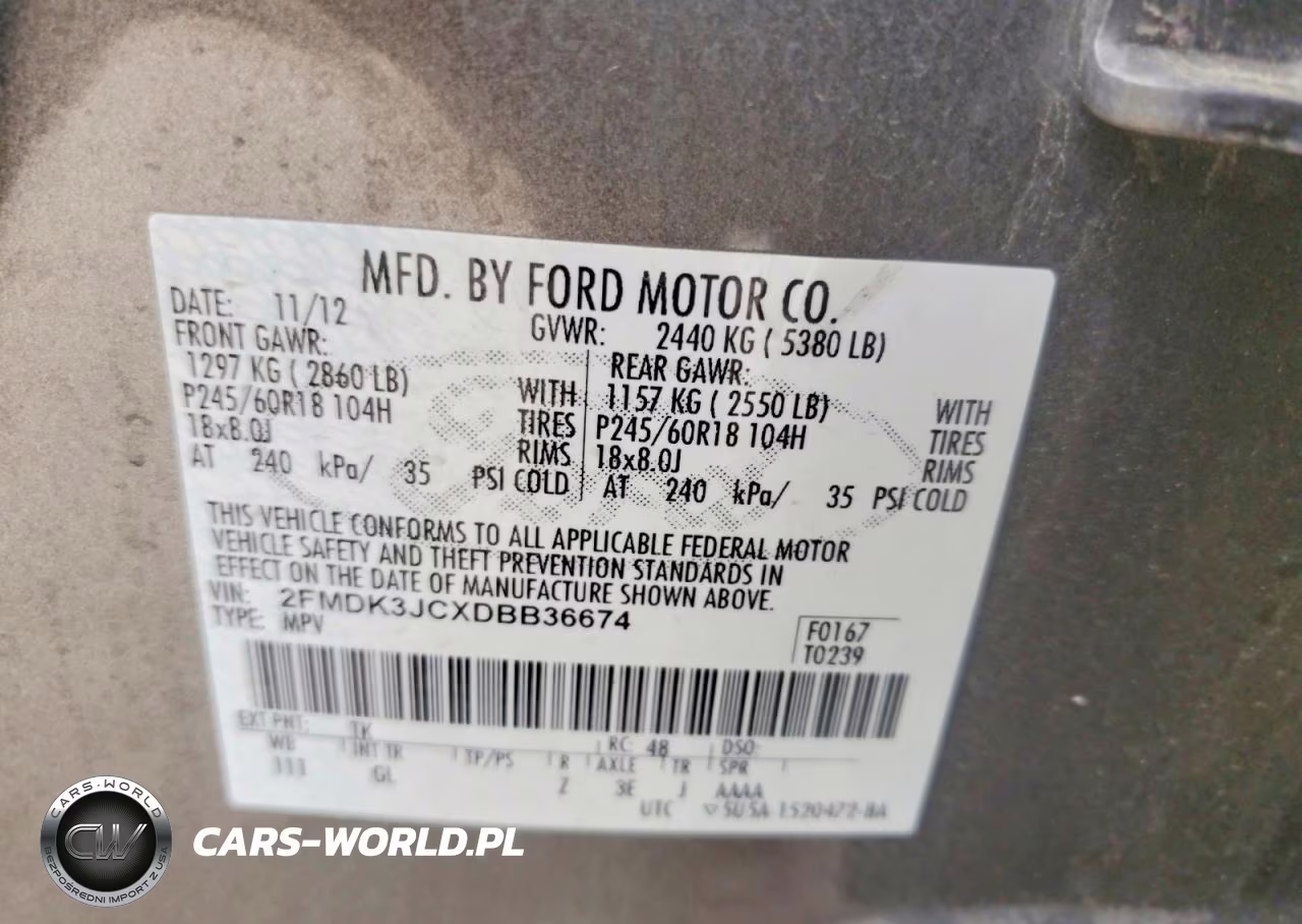 2013 Ford Edge Sel VIN:2FMDK3JCXDBB36674 - 13