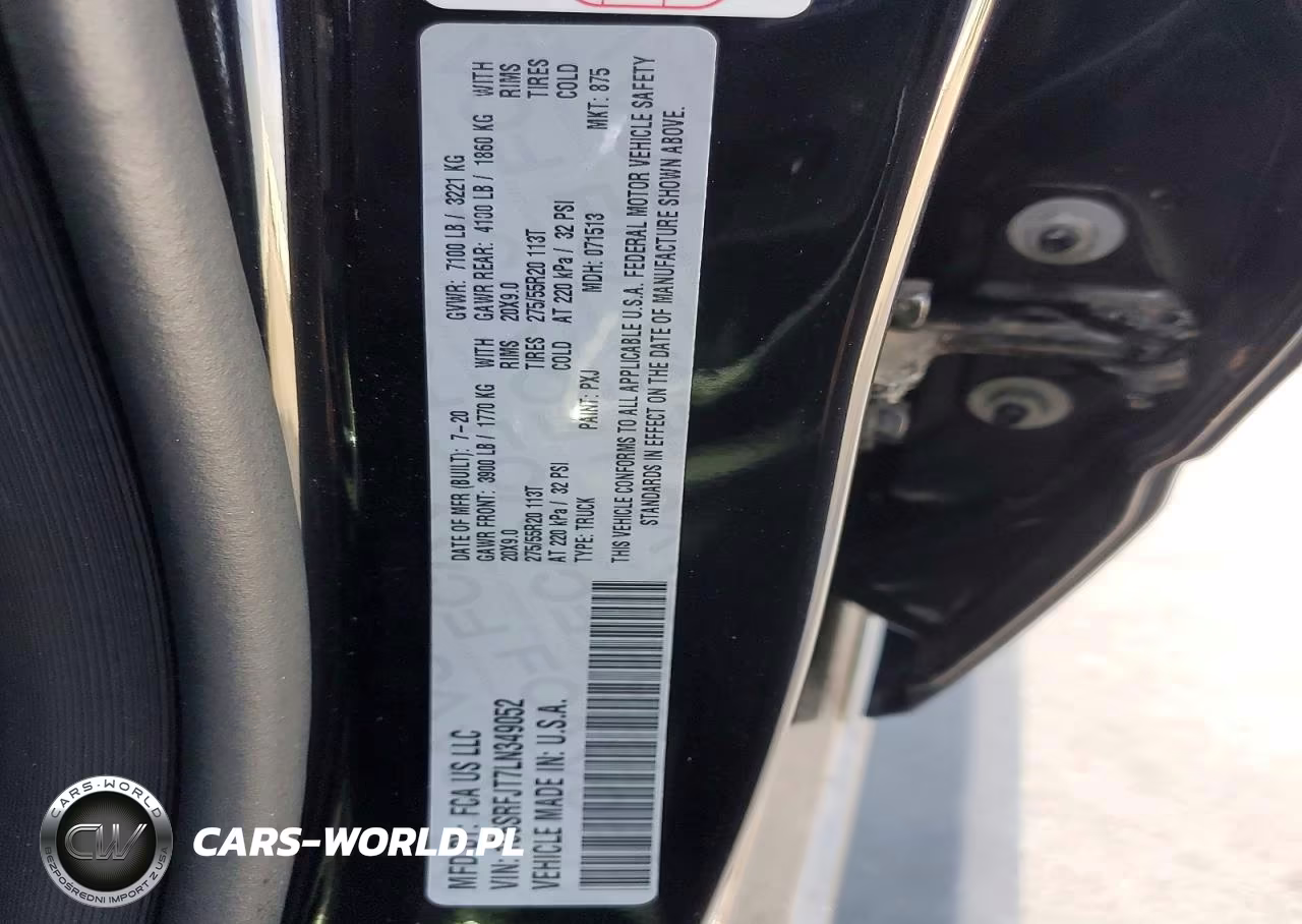 2020 Ram 1500 Laramie VIN:1C6SRFJT7LN349052 - 12