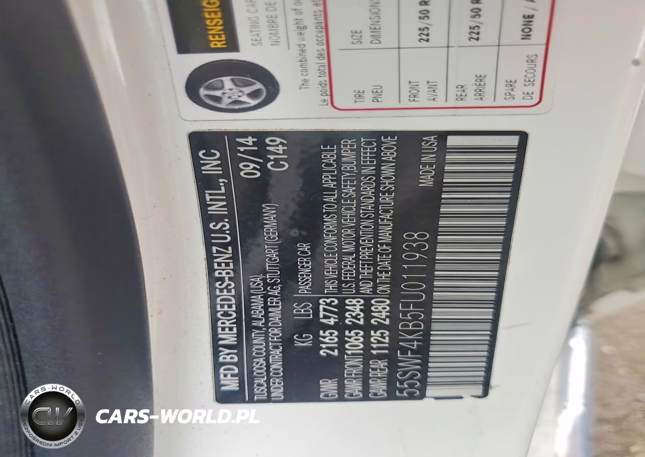 2015 Mercedes-Benz C 300 4Matic VIN:55SWF4KB5FU011938 - 12