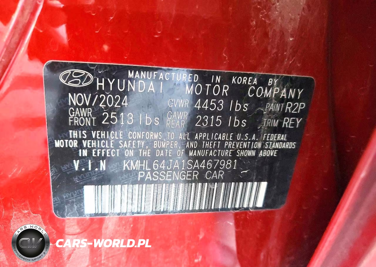 2025 Hyundai Sonata Sel VIN:KMHL64JA1SA467981 - 13