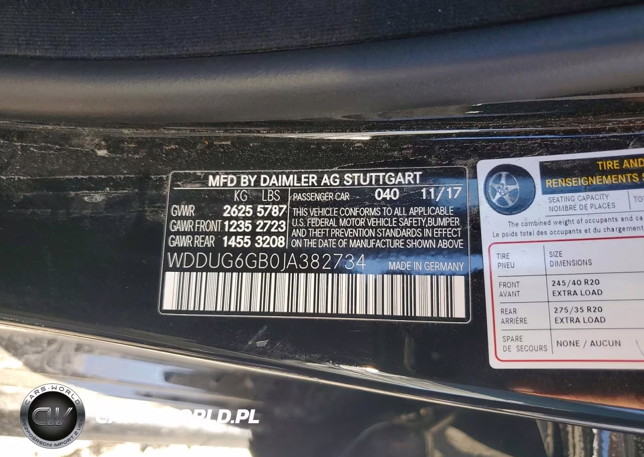 2018 Mercedes-Benz S 450 VIN:WDDUG6GB0JA382734 - 12