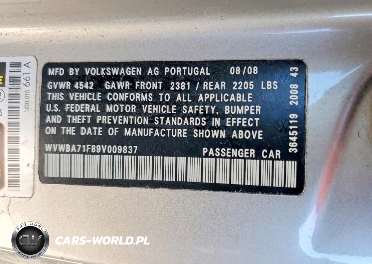 2009 Volkswagen Eos Turbo VIN:WVWBA71F89V009837 - 12