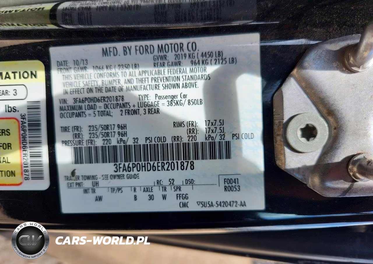 2014 Ford Fusion Se VIN:3FA6P0HD6ER201878 - 12