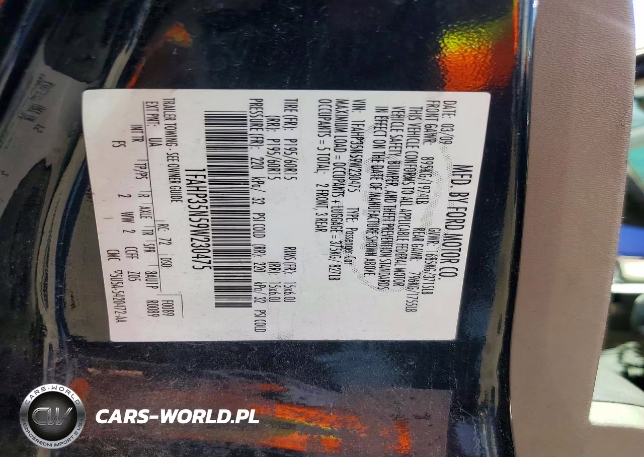 2009 Ford Focus Se VIN:1FAHP35N59W230475 - 13