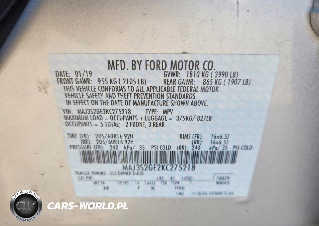 2019 Ford Ecosport Se VIN:MAJ3S2GE2KC275218 - 14