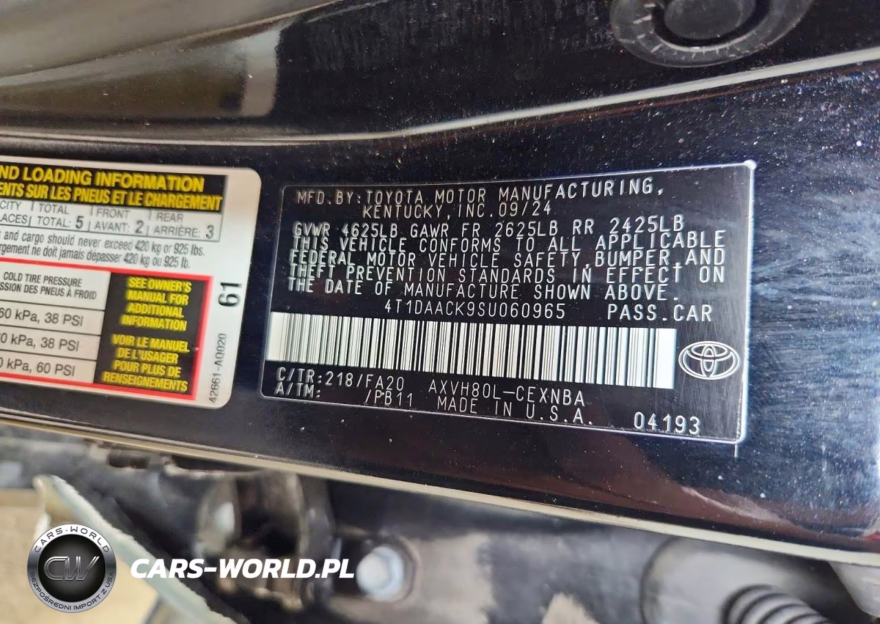 2025 Toyota Camry Le VIN:4T1DAACK9SU060965 - 12