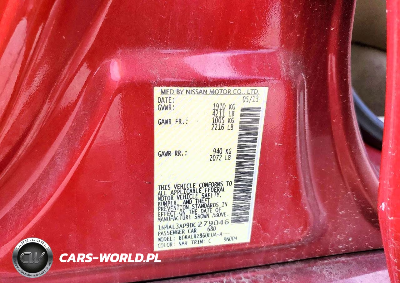 2013 Nissan Altima 2.5 VIN:1N4AL3AP9DC279046 - 12
