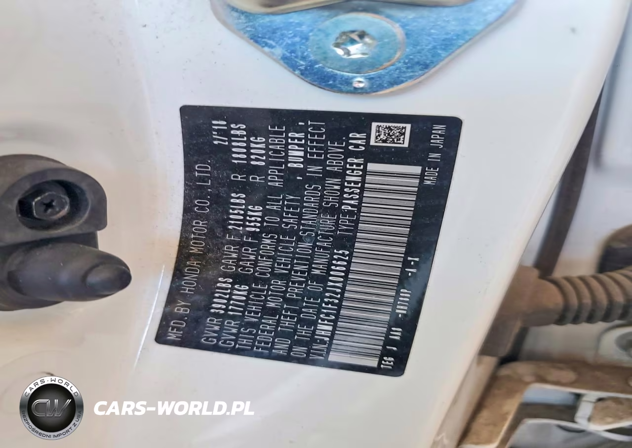 2018 Honda Civic Ex VIN:JHMFC1F32JX006625 - 12