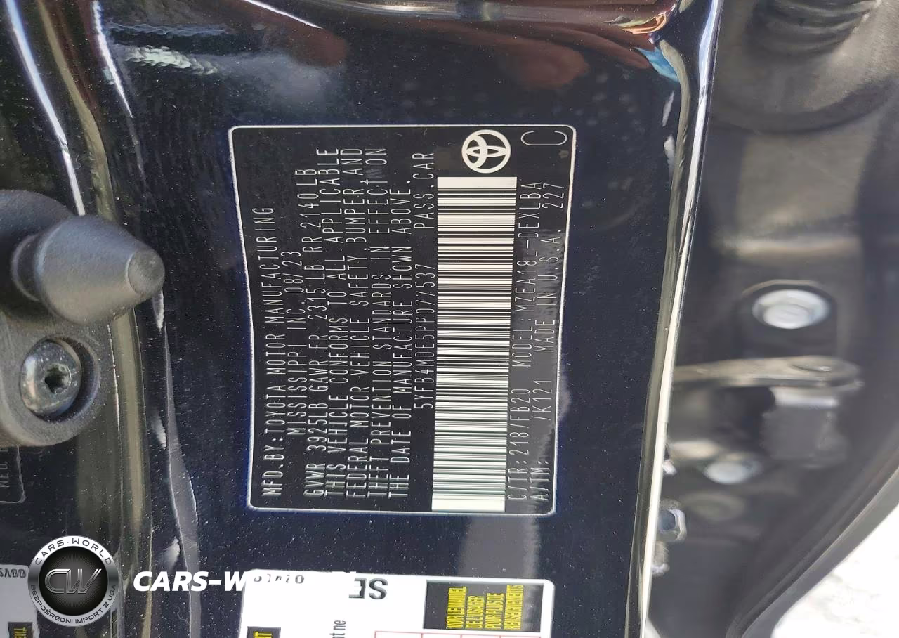 2023 Toyota Corolla Le VIN:5YFB4MDE5PP077537 - 13