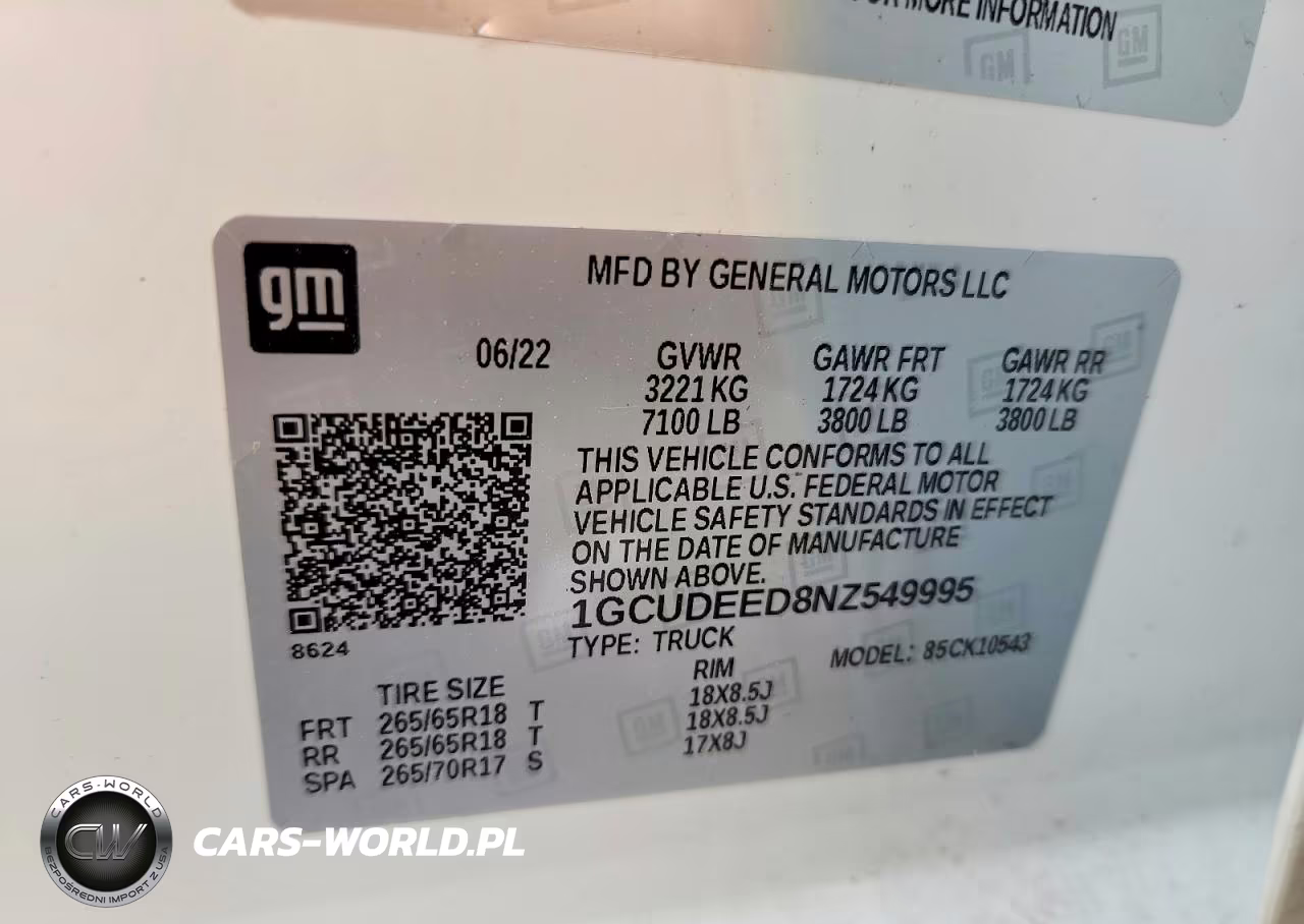 2022 Chevrolet Silverado K1500 Rst VIN:1GCUDEED8NZ549995 - 12