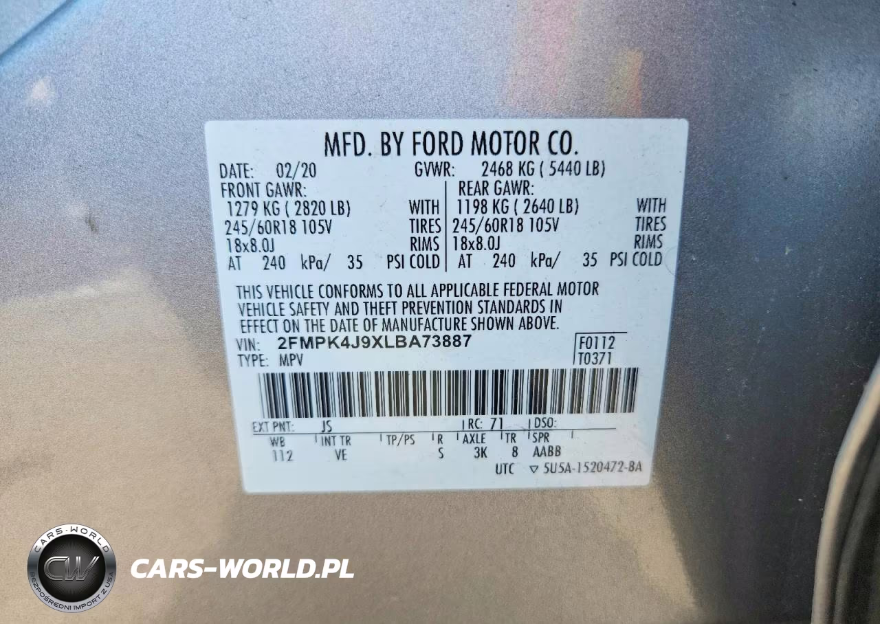 2020 Ford Edge Sel VIN:2FMPK4J9XLBA73887 - 14