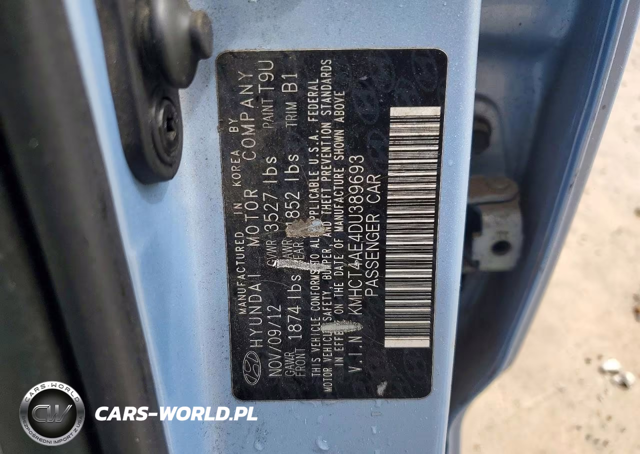2013 Hyundai Accent Gls VIN:KMHCT4AE4DU389693 - 12