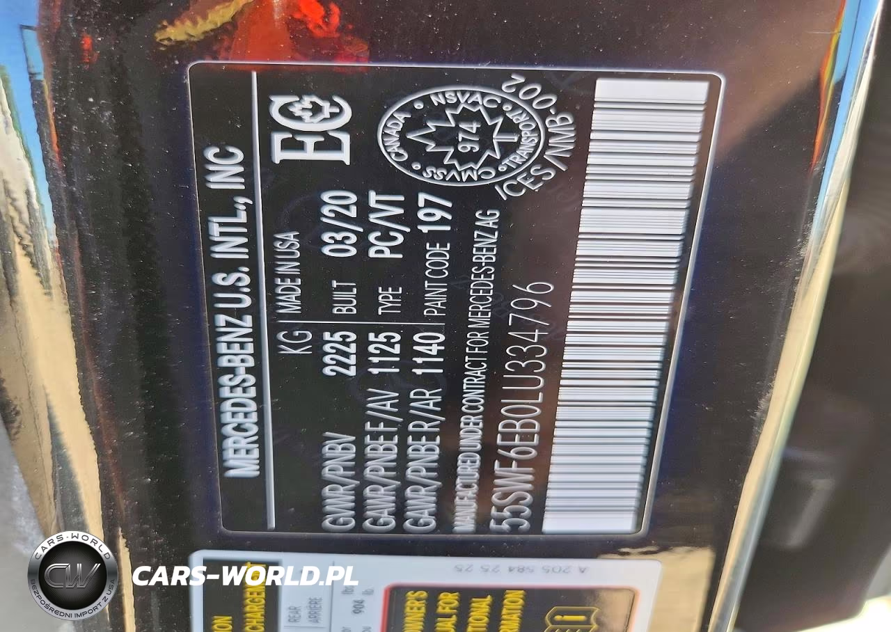 2020 Mercedes-Benz C 43 Amg VIN:55SWF6EB0LU334796 - 12