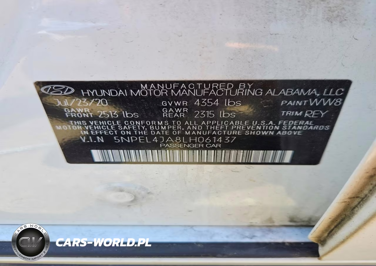 2020 Hyundai Sonata Sel VIN:5NPEL4JA8LH061437 - 12