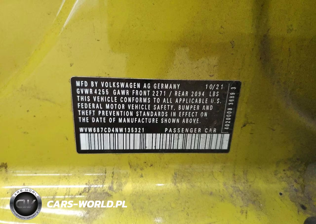 2022 Volkswagen Gti Autobahn VIN:WVW687CD4NW135321 - 13