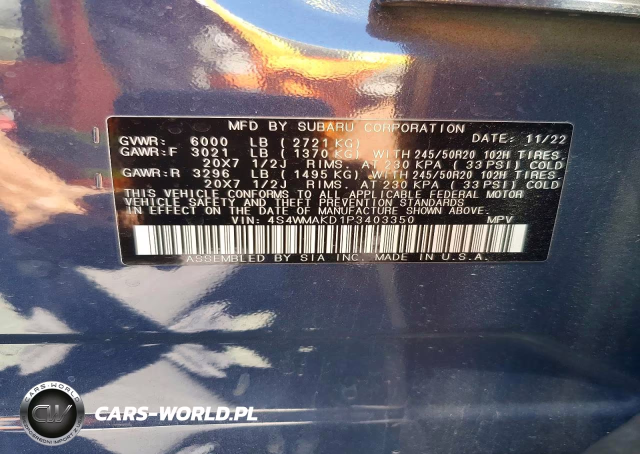 2023 Subaru Ascent Limited VIN:4S4WMAKD1P3403350 - 14