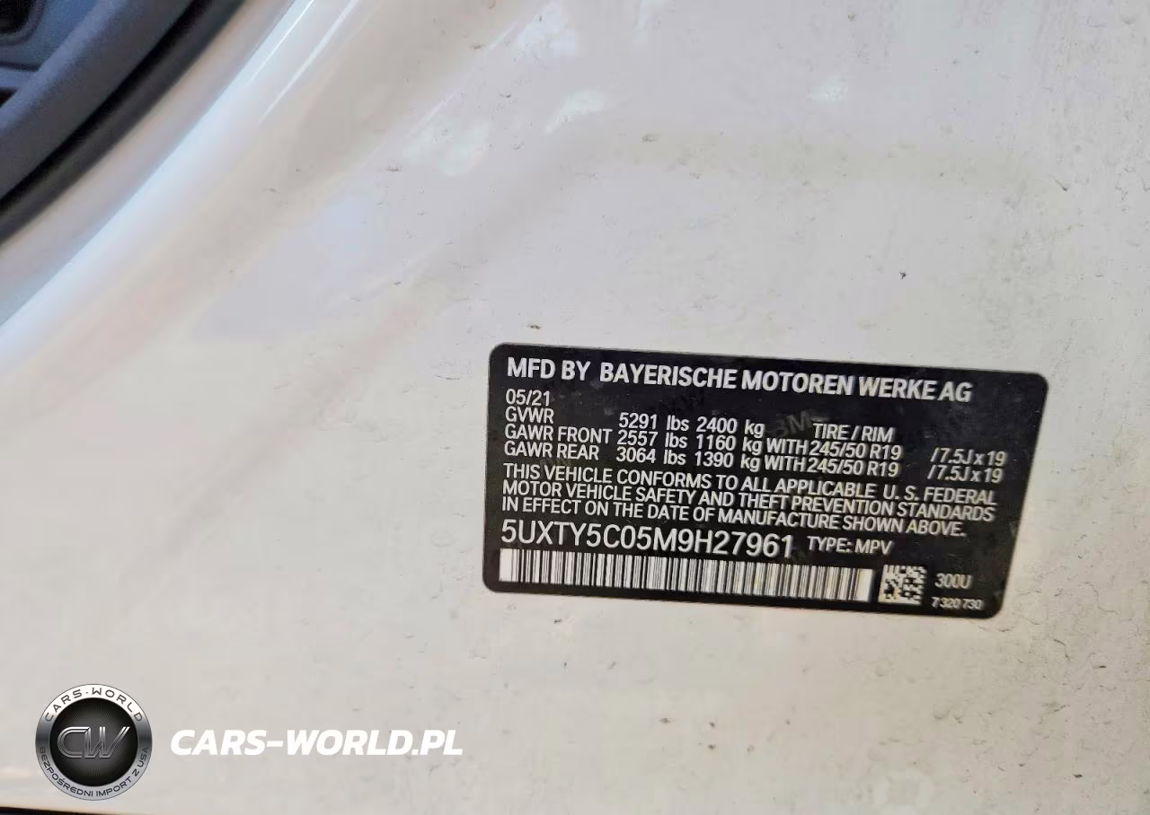 2021 BMW X3 xDrive30I VIN:5UXTY5C05M9H27961 - 13