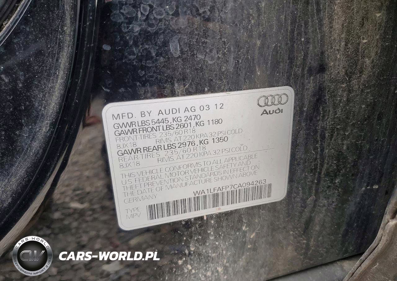 2012 Audi Q5 Premium Plus VIN:WA1LFAFP7CA094263 - 14