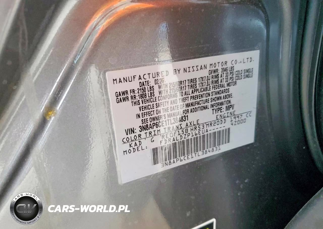 2026 Nissan Kicks Sv VIN:3N8AP6CE1TL384831 - 13