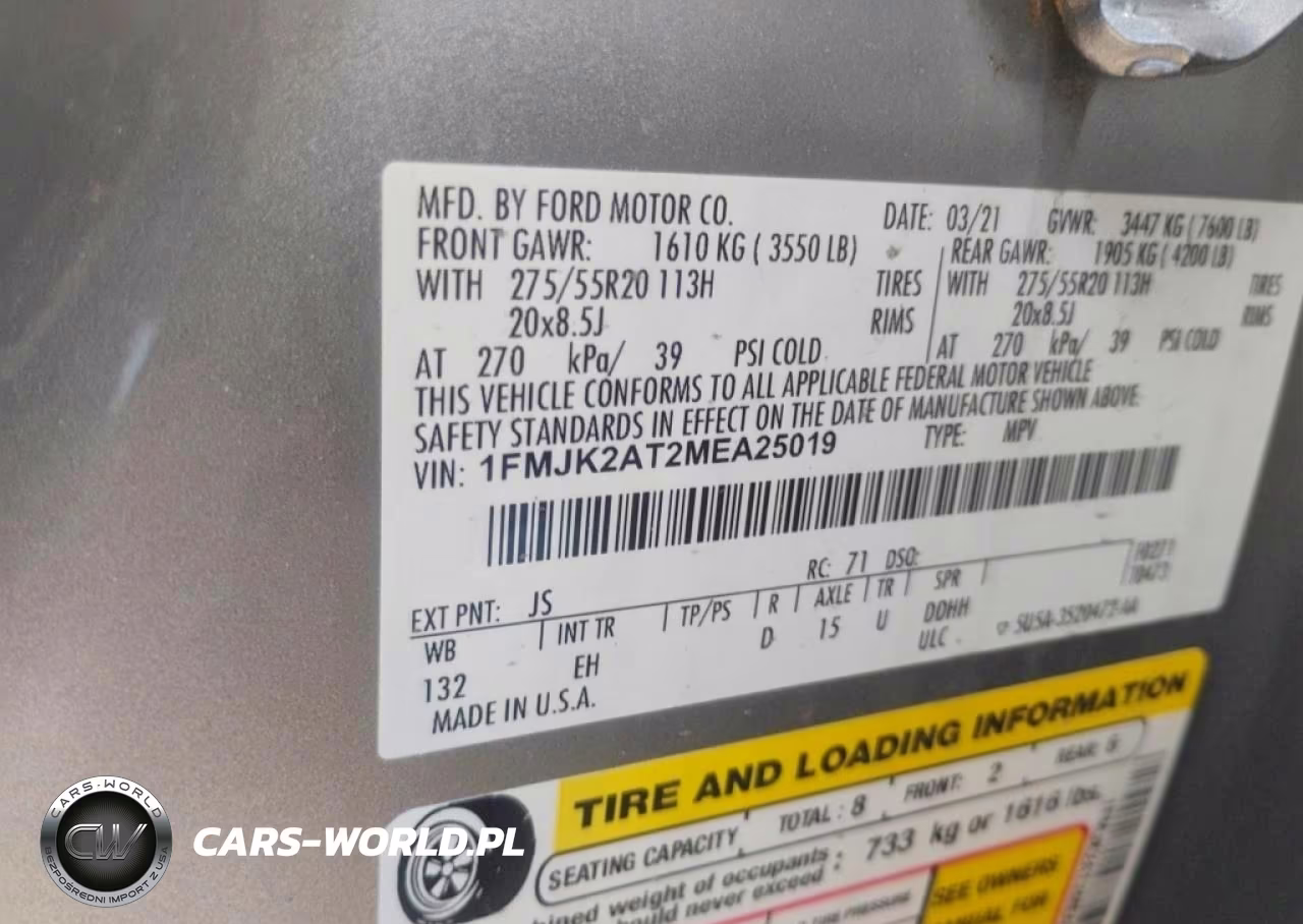 2021 Ford Expedition Max Limited VIN:1FMJK2AT2MEA25019 - 13