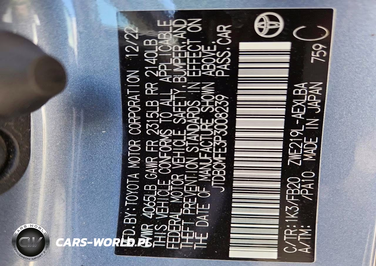 2023 Toyota Corolla Hybrid Le VIN:JTDBCMFE3P3008239 - 12