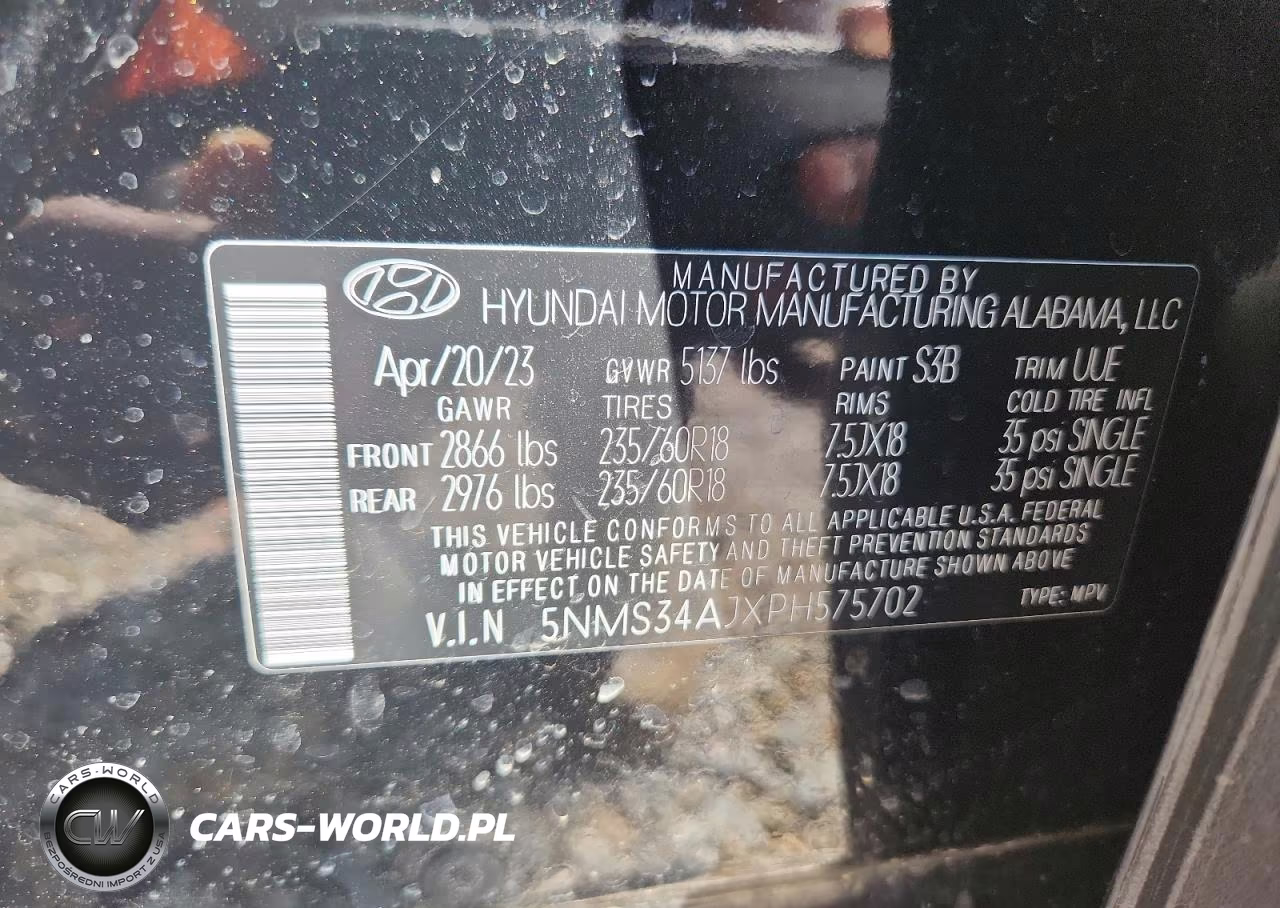 2023 Hyundai Santa Fe Sel Premium VIN:5NMS34AJXPH575702 - 13