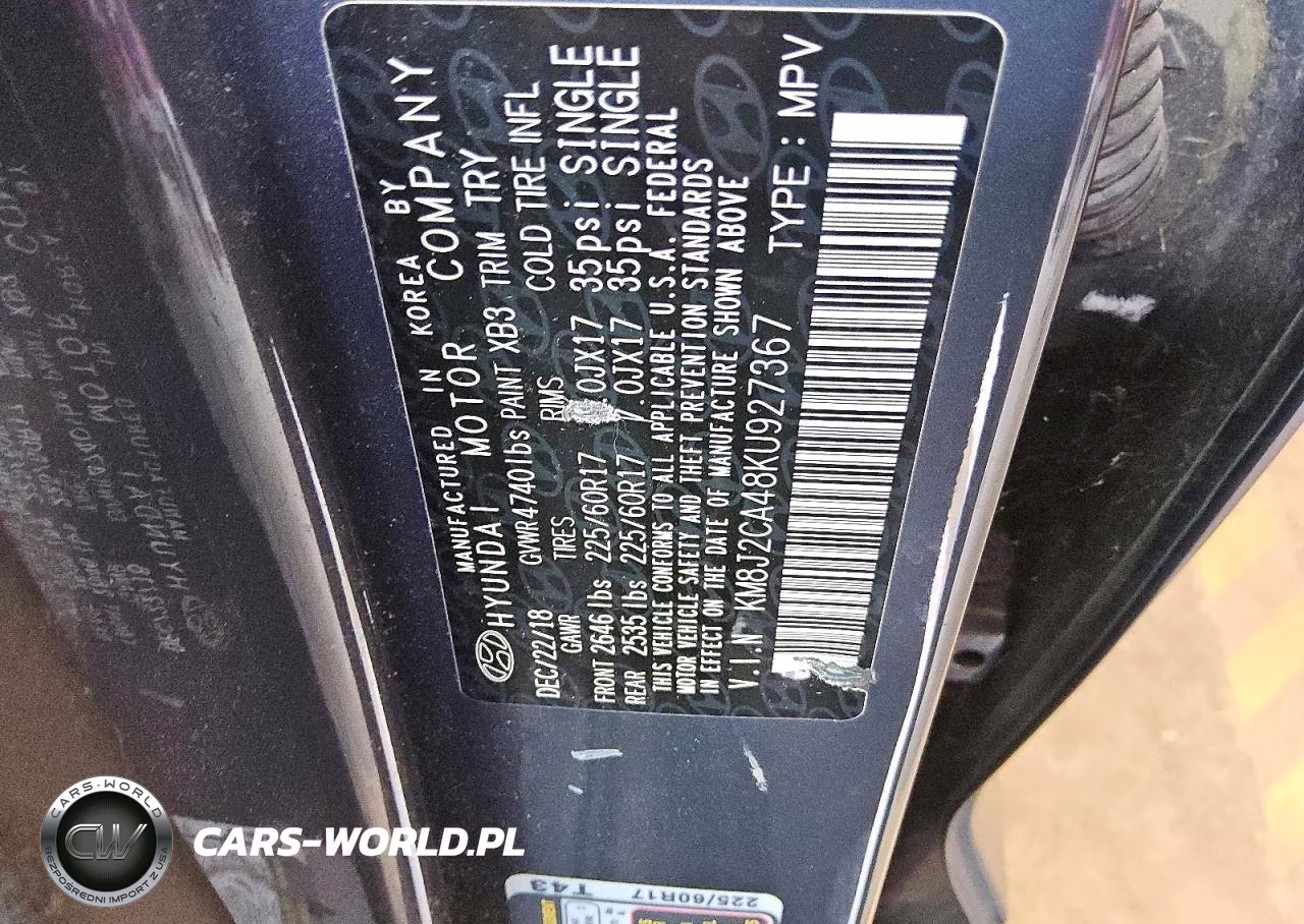 2019 Hyundai Tucson Se VIN:KM8J2CA48KU927367 - 13