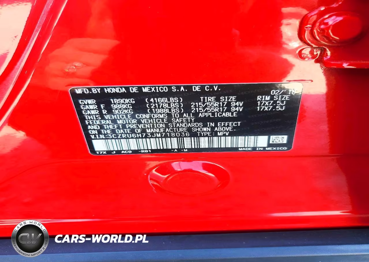 2018 Honda Hr-V Exl VIN:3CZRU6H73JM718036 - 12