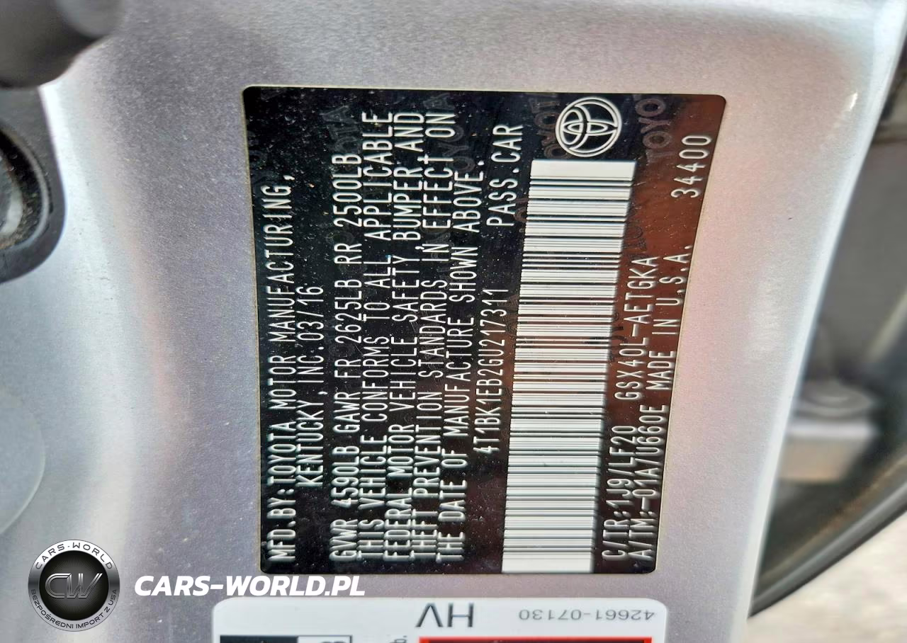 2016 Toyota Avalon Xle Plus VIN:4T1BK1EB2GU217311 - 12