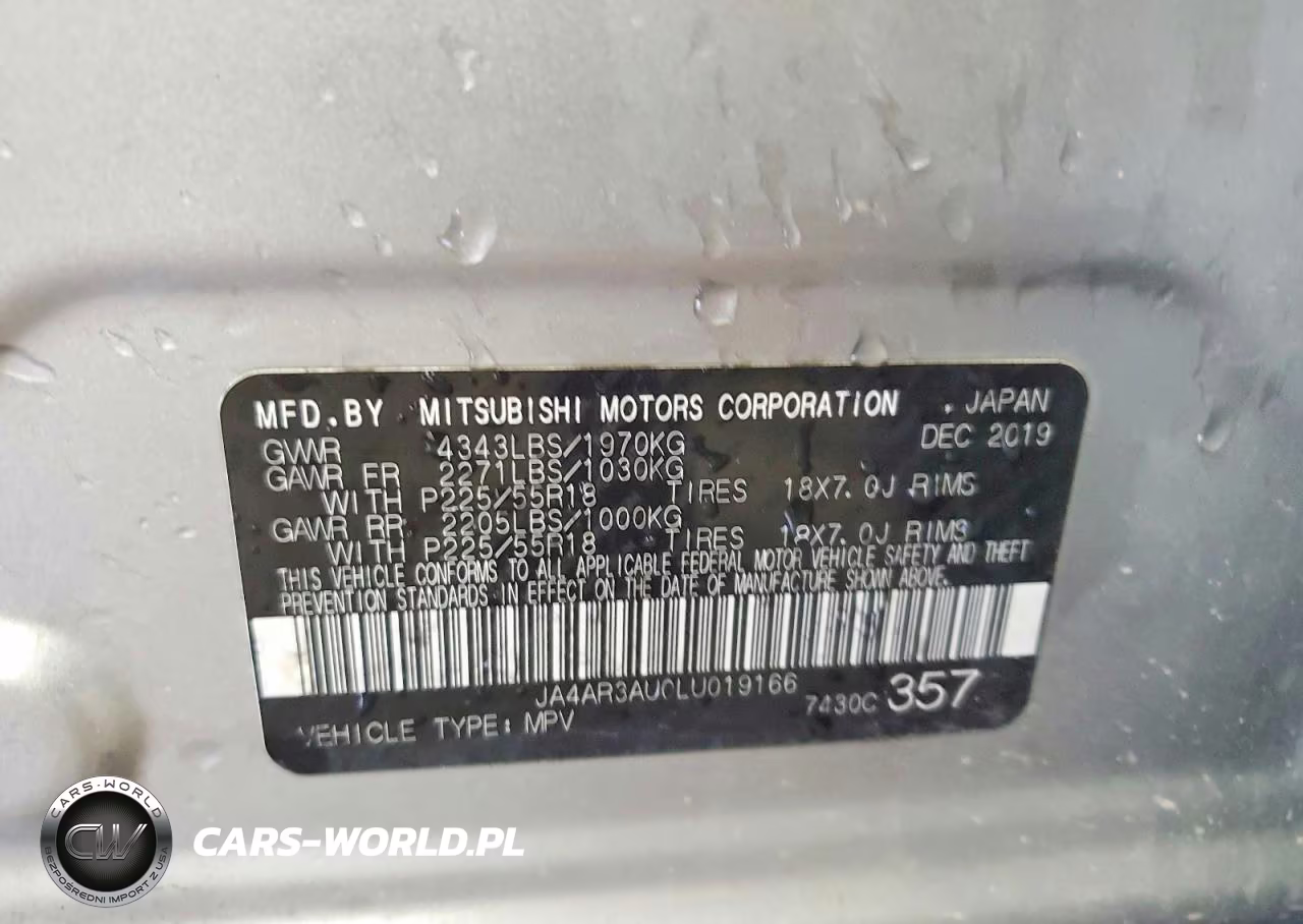2020 Mitsubishi Outlander Sport Es VIN:JA4AR3AU0LU019166 - 13
