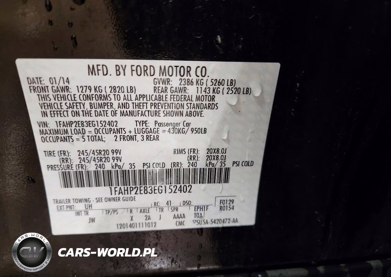 2014 Ford Taurus Sel VIN:1FAHP2E83EG152402 - 12
