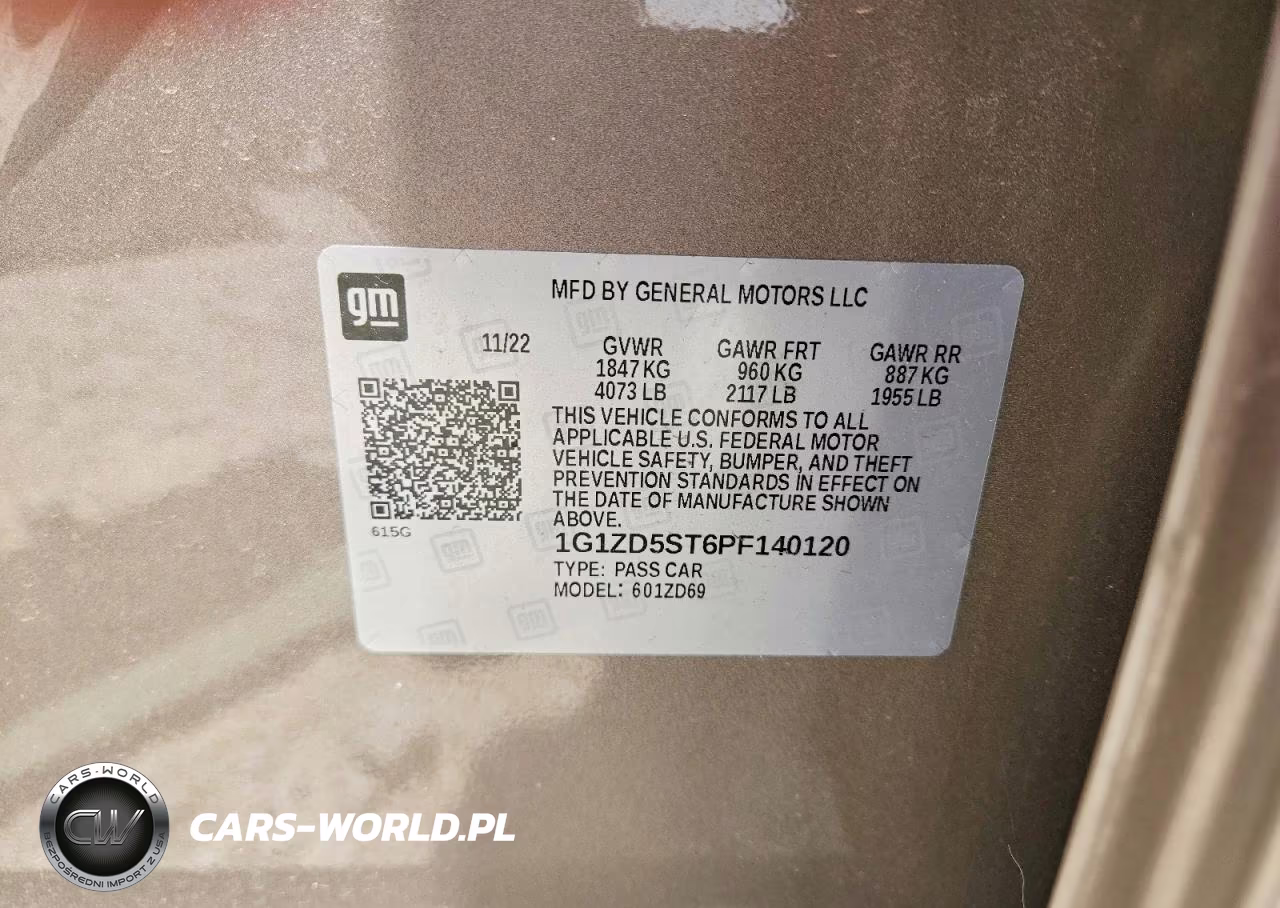 2023 Chevrolet Malibu Lt VIN:1G1ZD5ST6PF140120 - 12