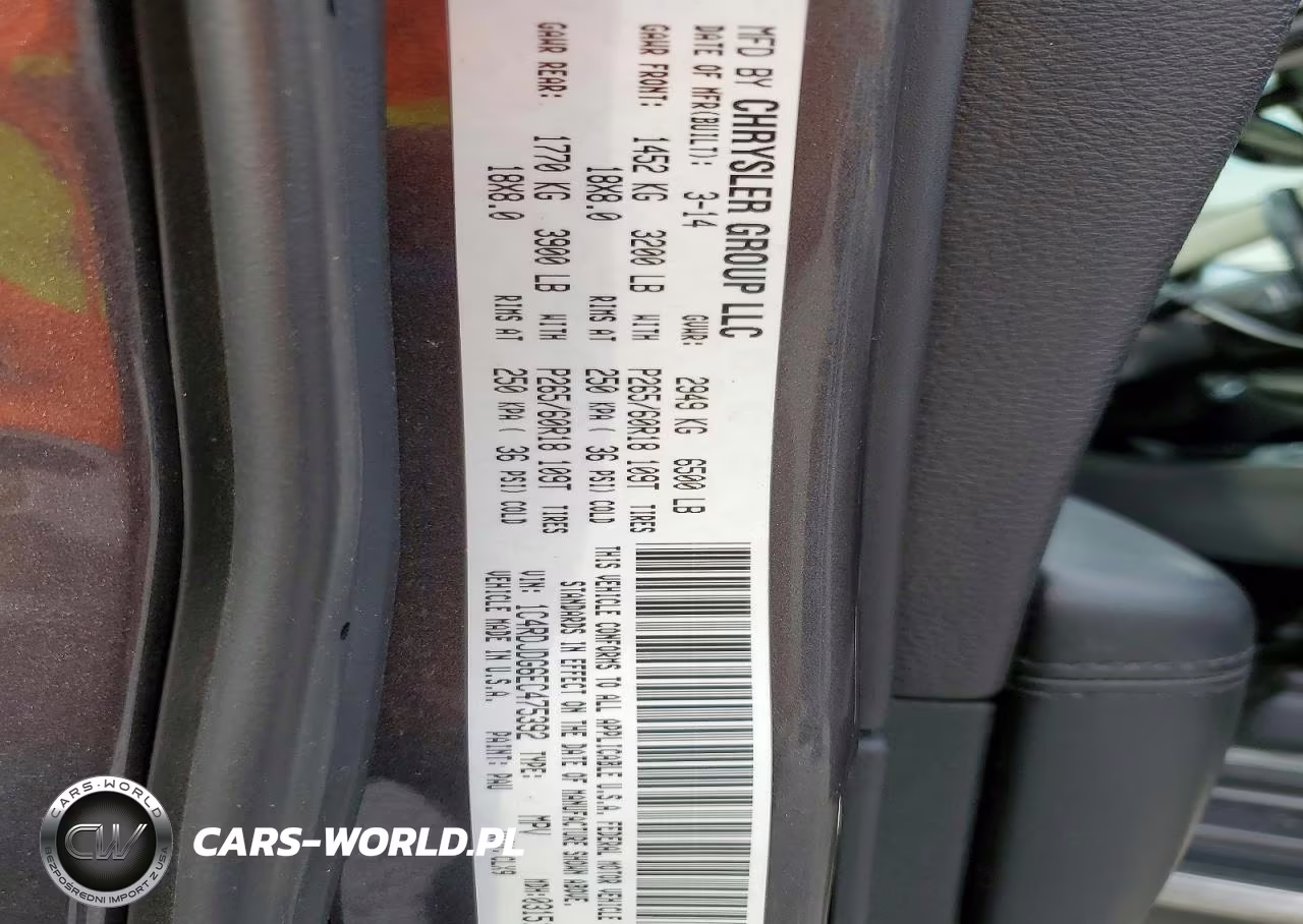 2014 Dodge Durango Limited VIN:1C4RDJDG6EC475392 - 14