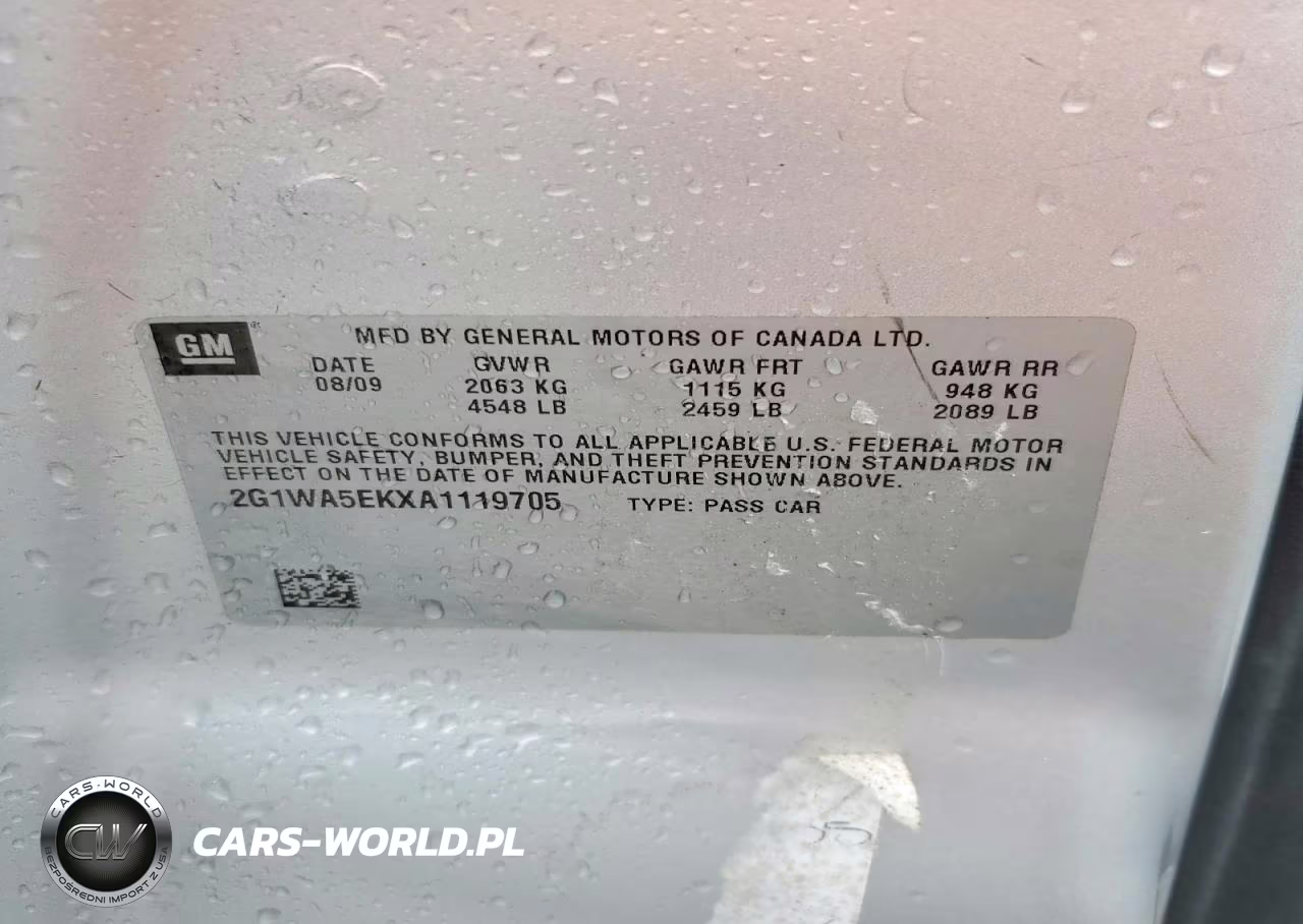 2010 Chevrolet Impala Ls VIN:2G1WA5EKXA1119705 - 12