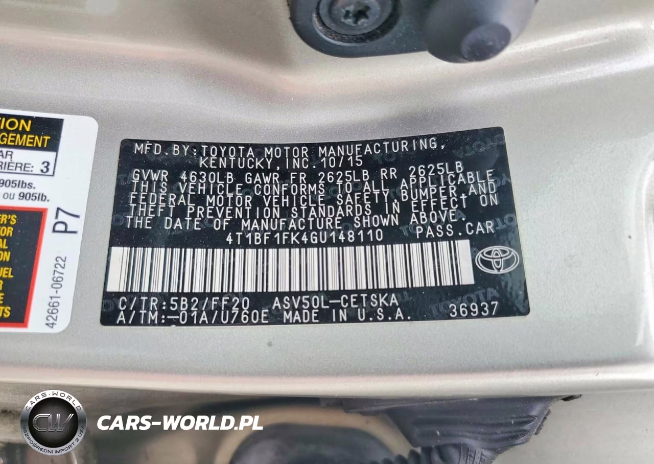 2016 Toyota Camry Se VIN:4T1BF1FK4GU148110 - 13
