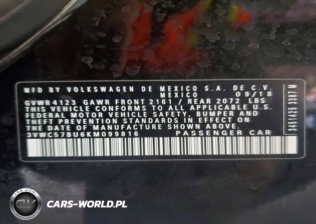 2019 Volkswagen Jetta S VIN:3VWC57BU6KM099816 - 12