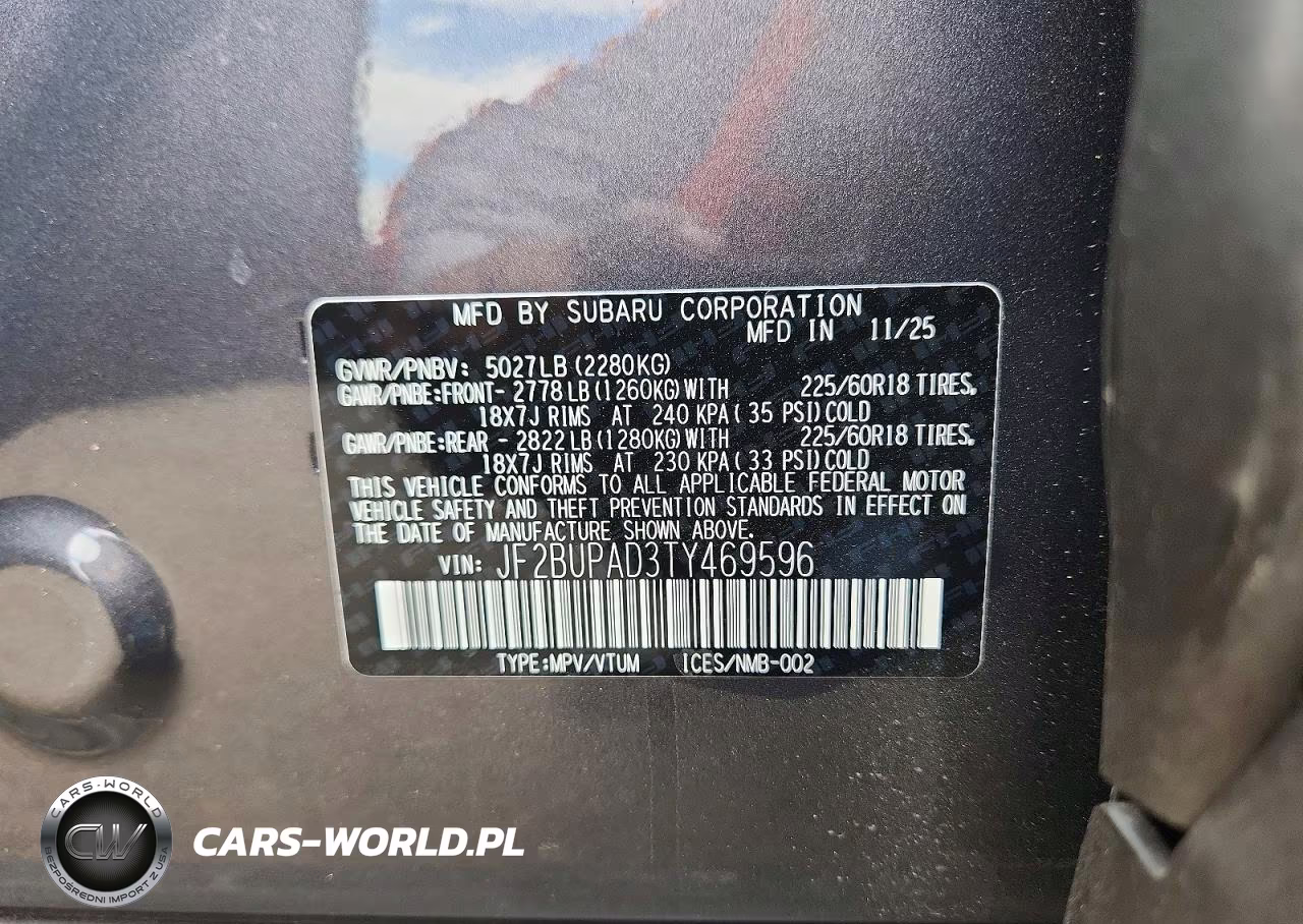 2026 Subaru Outback Premium VIN:JF2BUPAD3TY469596 - 13