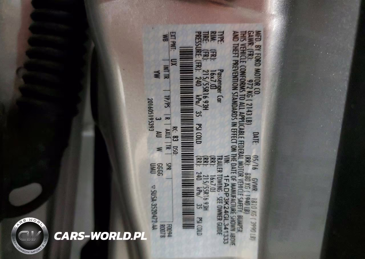 2016 Ford Focus Se VIN:1FADP3K24GL341333 - 12