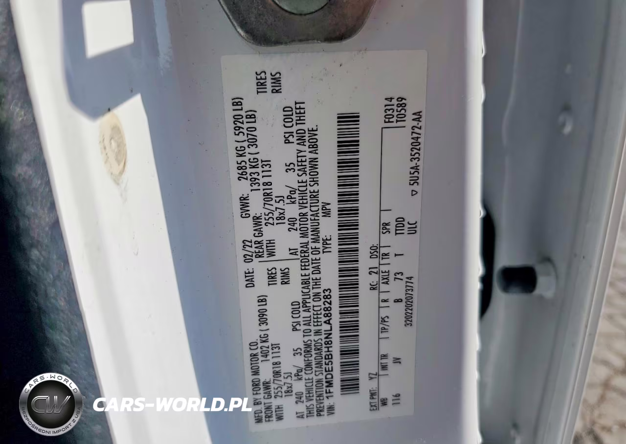 2022 Ford Bronco Base VIN:1FMDE5BH8NLA88283 - 14