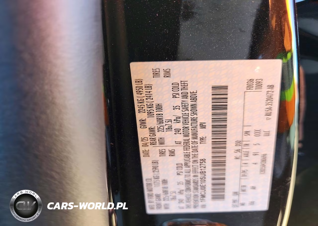 2025 Ford Escape VIN:1FMCU0E10SUB12758 - 14