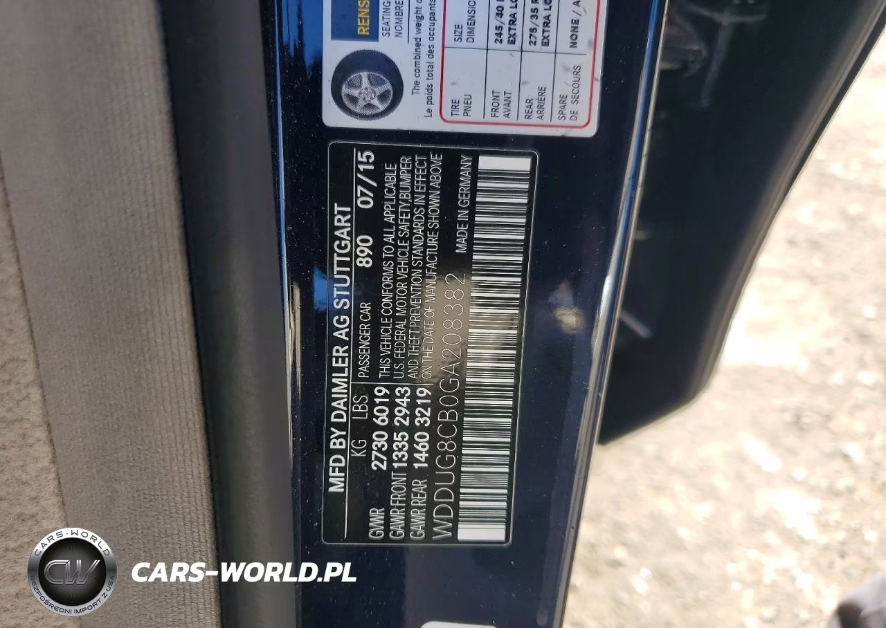 2016 Mercedes-Benz S 550 VIN:WDDUG8CB0GA208382 - 13