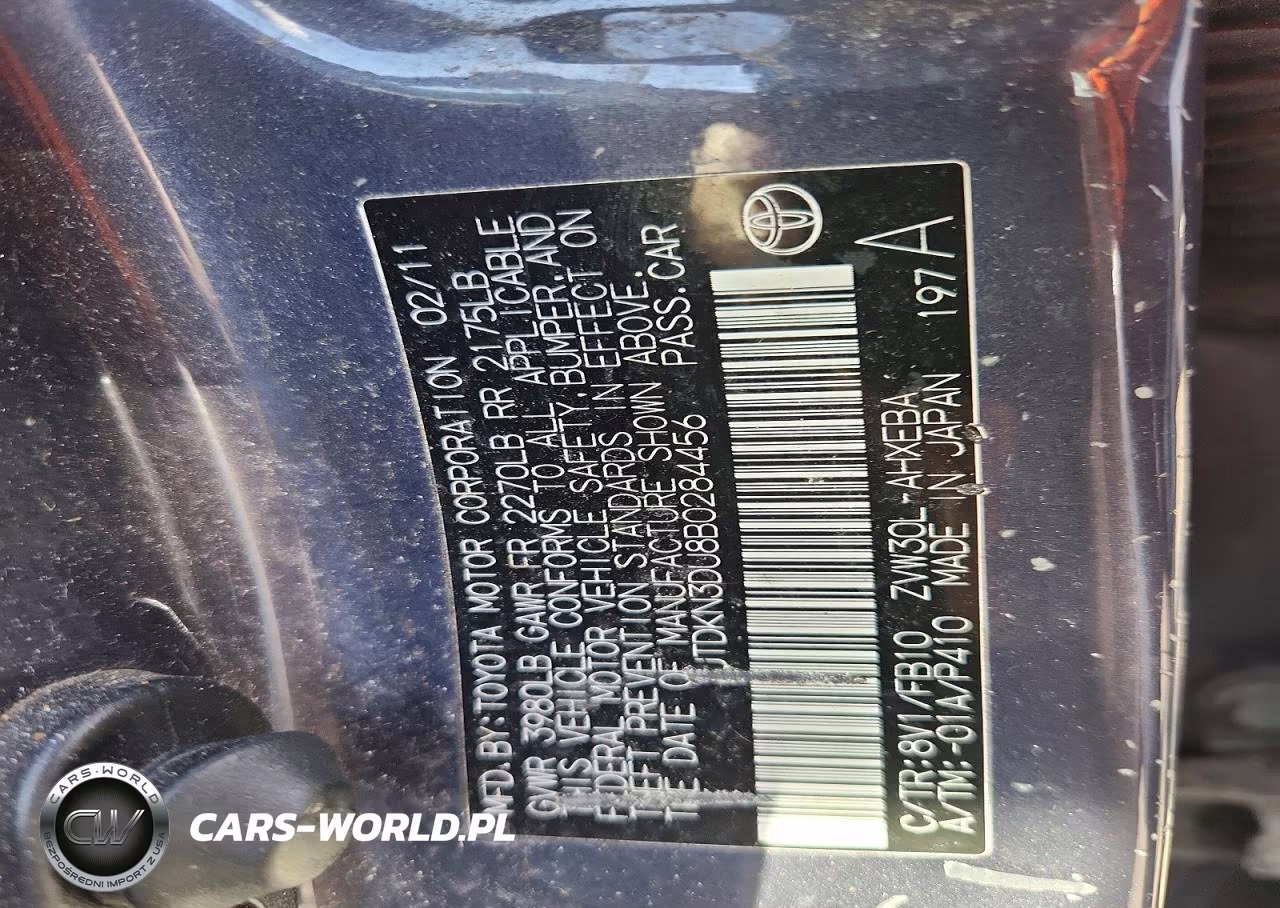 2011 Toyota Prius Two VIN:JTDKN3DU8B0284456 - 12