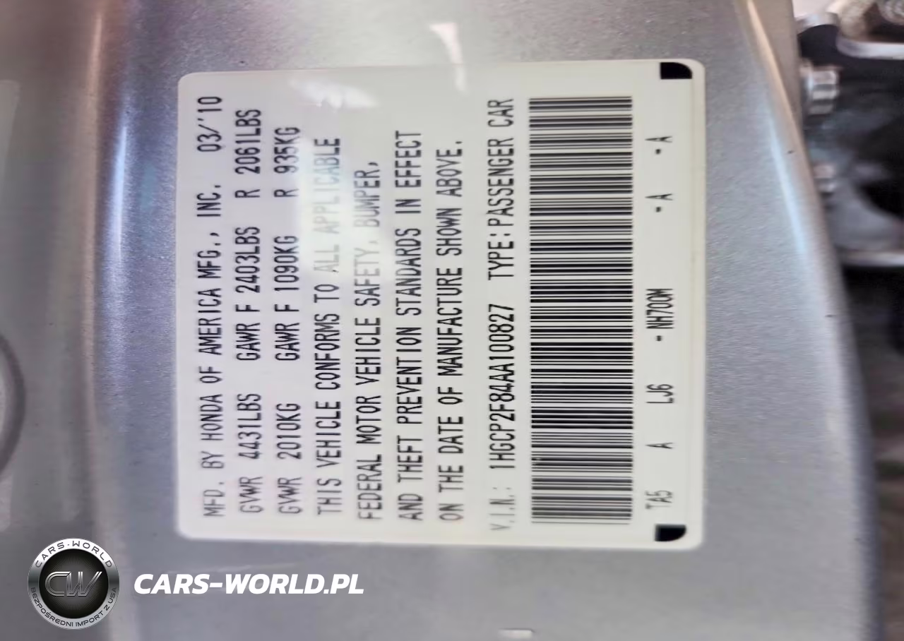 2010 Honda Accord 2.4 Ex-L VIN:1HGCP2F84AA100827 - 12
